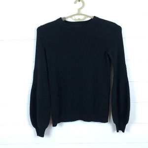 Aqua black 100% cashmere sweater size XS balloon sleeve